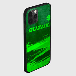 Чехол для iPhone 12 Pro Max Suzuki - green gradient посередине, цвет: 3D-черный — фото 2