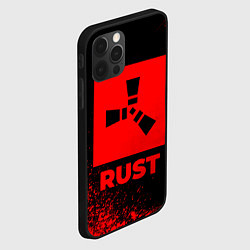 Чехол для iPhone 12 Pro Max Rust - red gradient, цвет: 3D-черный — фото 2