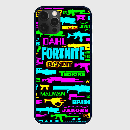 Чехол iPhone 12 Pro Max Fortnite games / 3D-Черный – фото 1