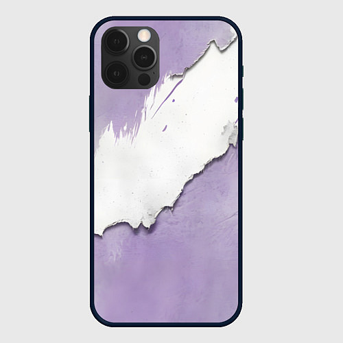Чехол iPhone 12 Pro Max Штукатурка и лавандовая краска / 3D-Черный – фото 1