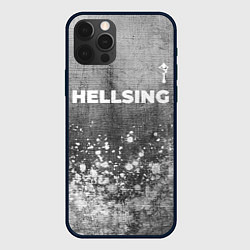 Чехол для iPhone 12 Pro Max Hellsing - grey gradient посередине, цвет: 3D-черный