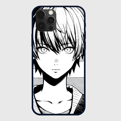 Чехол iPhone 12 Pro Max A boy manga / 3D-Черный – фото 1