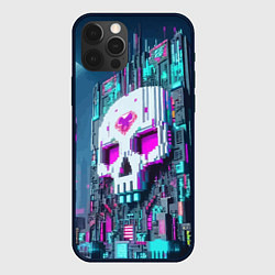 Чехол для iPhone 12 Pro Max Skull Minecraft - ai art fantasy, цвет: 3D-черный