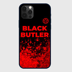 Чехол iPhone 12 Pro Max Black Butler - red gradient посередине