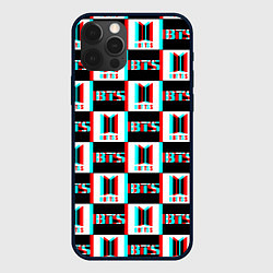 Чехол iPhone 12 Pro Max BTS glitch pattern