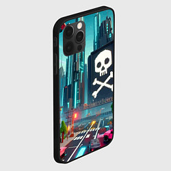 Чехол для iPhone 12 Pro Max Minecraft district with skull - ai art fantasy, цвет: 3D-черный — фото 2