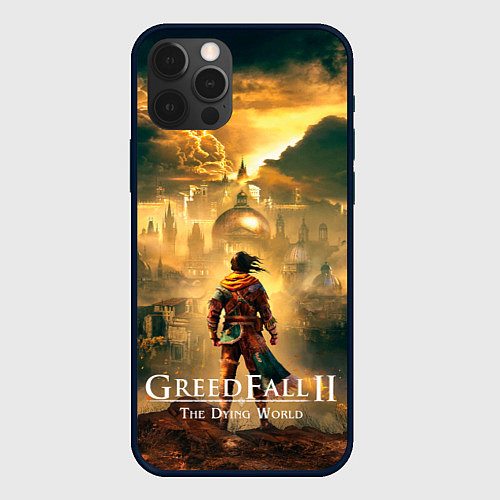 Чехол iPhone 12 Pro Max Герой Greedfall 2 the dying world / 3D-Черный – фото 1