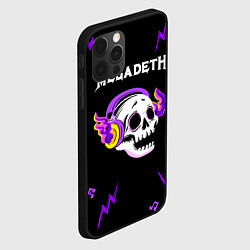 Чехол для iPhone 12 Pro Max Megadeth неоновый череп, цвет: 3D-черный — фото 2