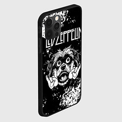 Чехол для iPhone 12 Pro Max Led Zeppelin рок пес, цвет: 3D-черный — фото 2