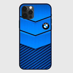 Чехол iPhone 12 Pro Max BMW geometry blue