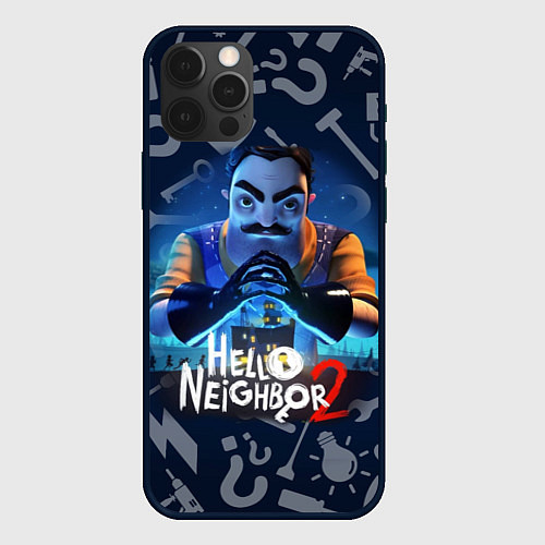 Чехол iPhone 12 Pro Max Привет сосед из игры Hello Neighbor / 3D-Черный – фото 1