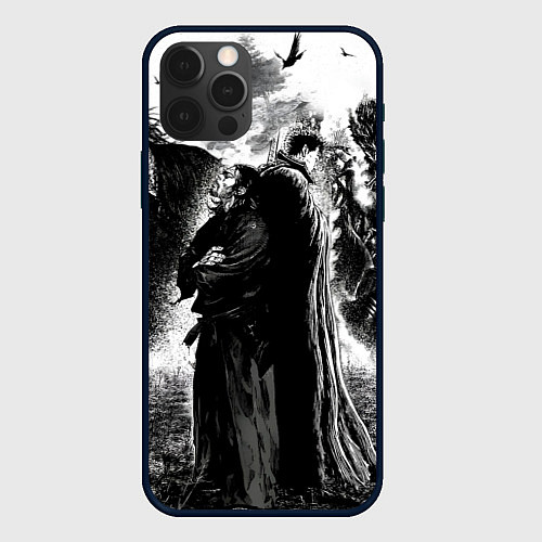 Чехол iPhone 12 Pro Max Musashi Miyamoto And Berserk / 3D-Черный – фото 1