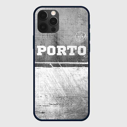 Чехол iPhone 12 Pro Max Porto - grey gradient посередине / 3D-Черный – фото 1