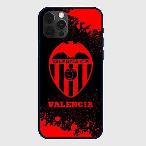Чехол iPhone 12 Pro Max Valencia - red gradient / 3D-Черный – фото 1