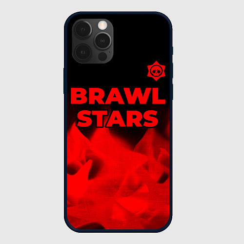 Чехол iPhone 12 Pro Max Brawl Stars - red gradient посередине / 3D-Черный – фото 1