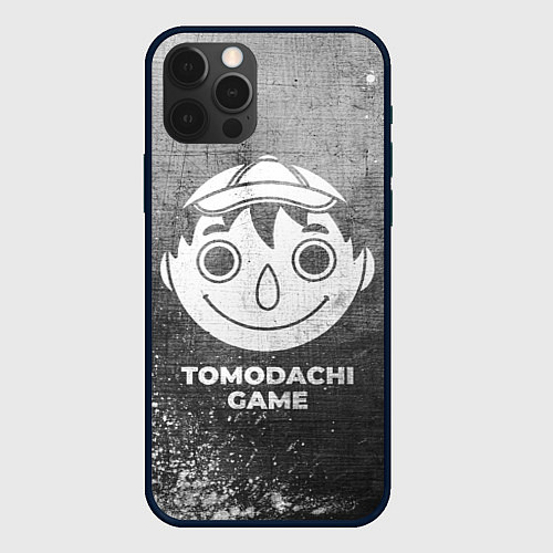 Чехол iPhone 12 Pro Max Tomodachi Game - grey gradient / 3D-Черный – фото 1