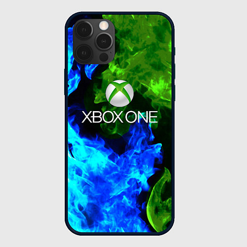 Чехол iPhone 12 Pro Max Xbox битва огня / 3D-Черный – фото 1