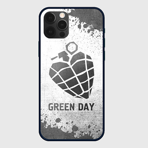 Чехол iPhone 12 Pro Max Green Day - white gradient / 3D-Черный – фото 1