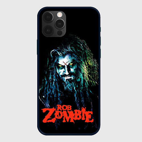 Чехол iPhone 12 Pro Max Rob zombie portrait / 3D-Черный – фото 1