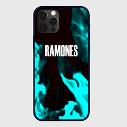 Чехол iPhone 12 Pro Max Ramones fire rose