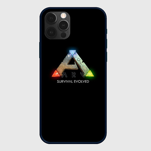 Чехол iPhone 12 Pro Max Ark: Survival Evolved logo rpg / 3D-Черный – фото 1