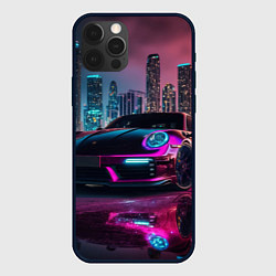 Чехол iPhone 12 Pro Max Porshe night city