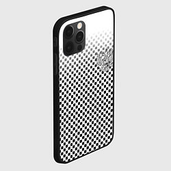 Чехол для iPhone 12 Pro Max Герб РФ клетка паттерн, цвет: 3D-черный — фото 2
