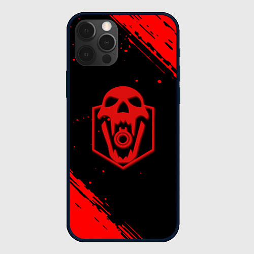 Чехол iPhone 12 Pro Max Rainbow six краски полосы / 3D-Черный – фото 1