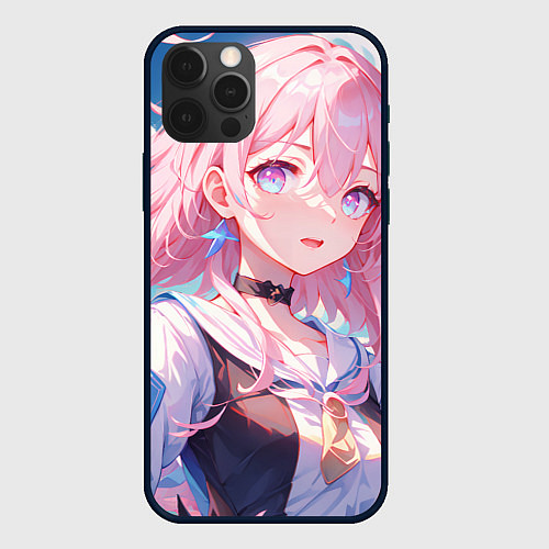 Чехол iPhone 12 Pro Max Honkai Star Rail March 7th beauty / 3D-Черный – фото 1