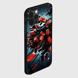 Чехол для iPhone 12 Pro Max Геометрический взрыв пластин, цвет: 3D-черный — фото 2