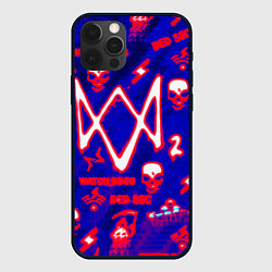 Чехол для iPhone 12 Pro Max Watch dogs neon, цвет: 3D-черный