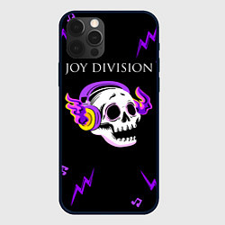 Чехол для iPhone 12 Pro Max Joy Division неоновый череп, цвет: 3D-черный