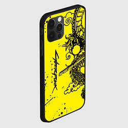 Чехол для iPhone 12 Pro Max Syberpunk dragon tatoo, цвет: 3D-черный — фото 2