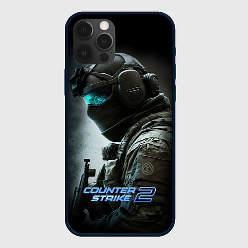 Чехол iPhone 12 Pro Max Counter strike 2 спецназ / 3D-Черный – фото 1