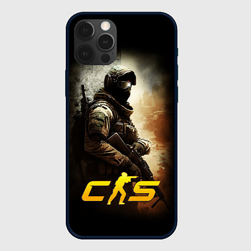 Чехол iPhone 12 Pro Max CS спецназовец / 3D-Черный – фото 1