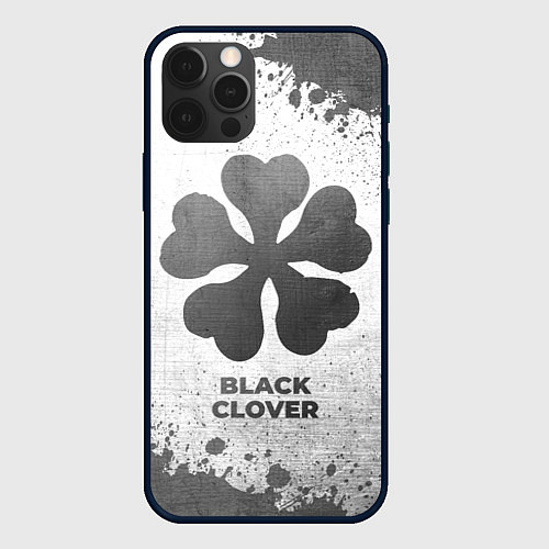 Чехол iPhone 12 Pro Max Black Clover - white gradient / 3D-Черный – фото 1