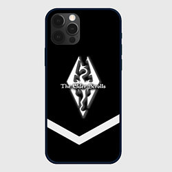 Чехол iPhone 12 Pro Max The Elder Scrolls geometry steel