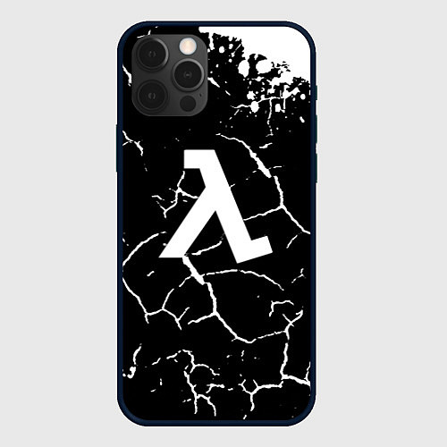 Чехол iPhone 12 Pro Max Half life pattern краски / 3D-Черный – фото 1