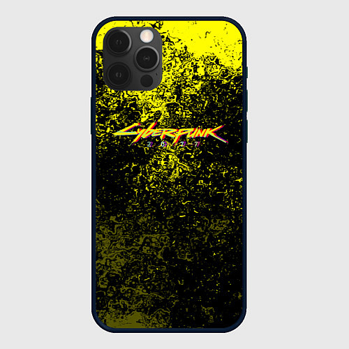 Чехол iPhone 12 Pro Max Cyberpunk брызги красок / 3D-Черный – фото 1