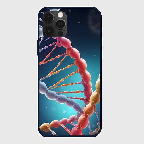 Чехол iPhone 12 Pro Max Разноцветный ДНК / 3D-Черный – фото 1