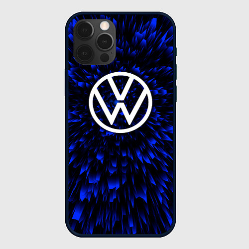 Чехол iPhone 12 Pro Max Volkswagen blue energy / 3D-Черный – фото 1