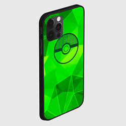 Чехол для iPhone 12 Pro Max Pokemon green poly, цвет: 3D-черный — фото 2