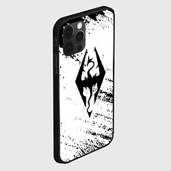 Чехол для iPhone 12 Pro Max The Elder Scrolls чёрно белые краски, цвет: 3D-черный — фото 2