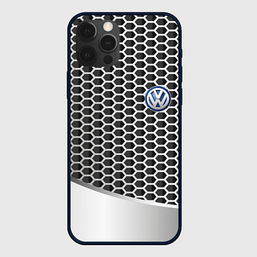 Чехол iPhone 12 Pro Max Volkswagen metal motors / 3D-Черный – фото 1