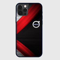 Чехол iPhone 12 Pro Max Volvo metal stripes