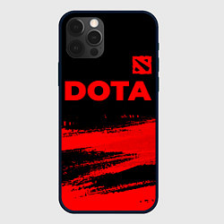 Чехол для iPhone 12 Pro Max Dota - red gradient посередине, цвет: 3D-черный