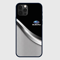 Чехол iPhone 12 Pro Max Subaru metal steel