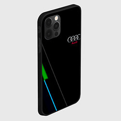 Чехол для iPhone 12 Pro Max AUDI geometry line, цвет: 3D-черный — фото 2