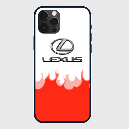 Чехол iPhone 12 Pro Max Lexus fire / 3D-Черный – фото 1