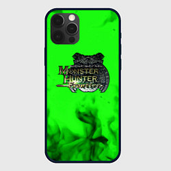Чехол для iPhone 12 Pro Max Monster Hunter fire green, цвет: 3D-черный